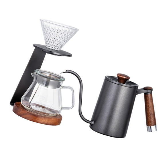 Lynono Co.,Ltd Glass Coffee Maker Set With Dripper Carafe And 600ml Kettle For Daily Brewing