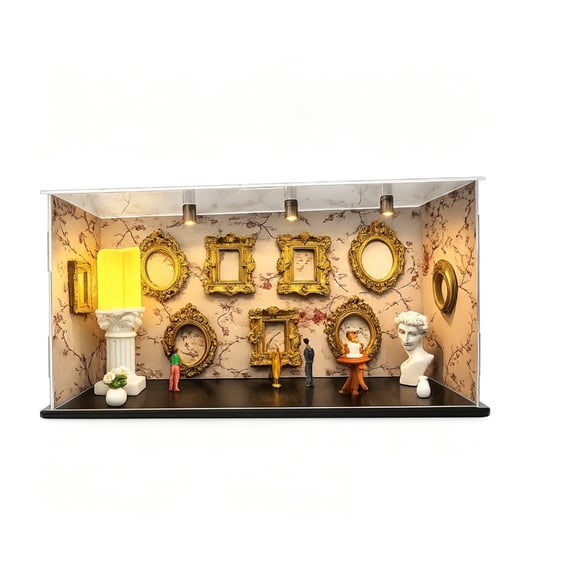 Lynono Co.,Ltd Mini Museums Acrylic Shadows Box Display Case For Home Decors And Collectibles