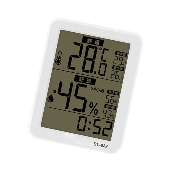 Lynono Co.,Ltd MultiFunctional Wall Clock With Hygrometer Thermometers Large Display Feature And Humidity Range 10%-99%
