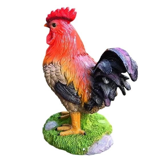 Lynono Co.,Ltd Outdoor Garden Statue,Resin Chicken Sculpture for Backyard Patios Kitchen Decors Yards Art Lawn Decors Resin Rooster Decors