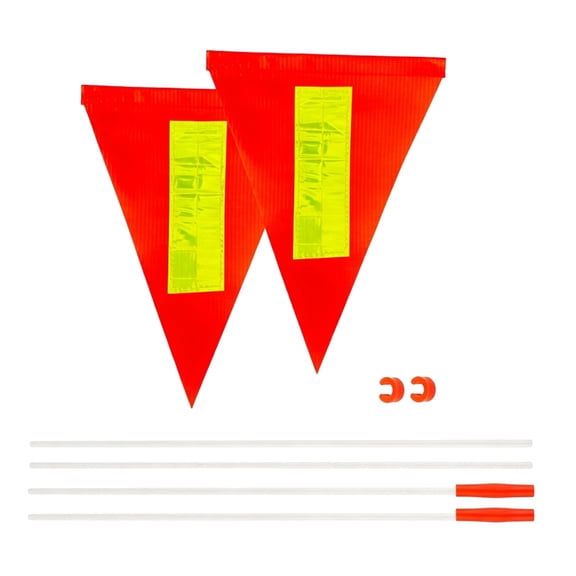 Lynono Co.,Ltd Pack Of 2 Handheld Safety Warning Flags Bright PVC Materials For Outdoor Event