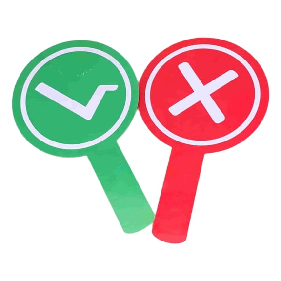 Lynono Co.,Ltd Right Wrong Sign Double SideP1ast1cRight Wrong Answer Paddle For Party Game