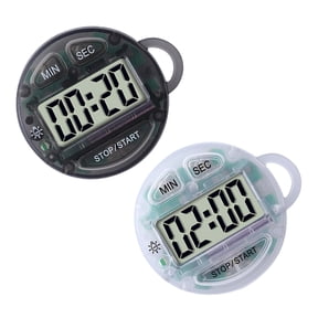 Lynono Co.,Ltd Small LCD clock With Sound Notification And Flashing Light Portable Style For Cooking Exams Experiments