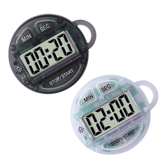 Lynono Co.,Ltd Small LCD clock With Sound Notification And Flashing Light Portable Style For Cooking Exams Experiments