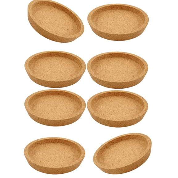 Lynono Co.,Ltd Stackable Cork Coasters Set Round Cup Mats with Raised Lip for Coffee Mugs, Beer Bottles, Water Glasses, Dining Table
