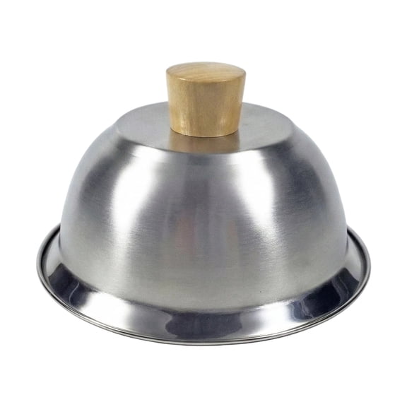 Lynono Co.,Ltd Stainless Steel Hamburgers Basting Cover WithW00denHandle For BBQ Cooking