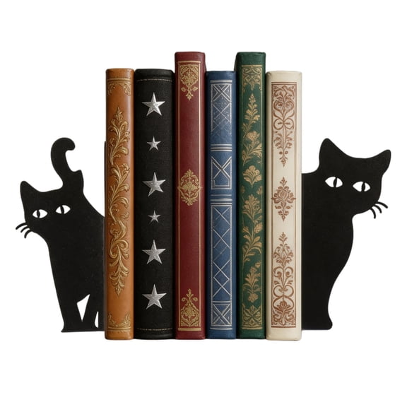 Lynono Co.,Ltd Unique Cats Theme Bookend Functional And Decorative Book End For Bookshelves Display And Desk Decors