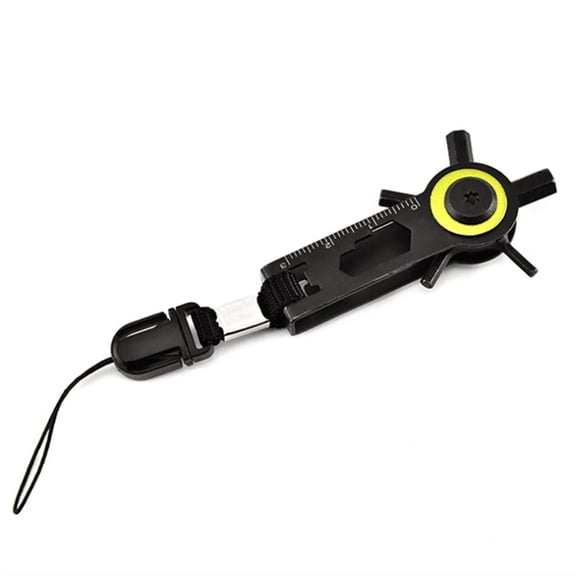 Lynono Compacts And Light Weight Stainless Steel Hex Key Screwdriver With Measuring Scale And Laryard For Easy Portability
