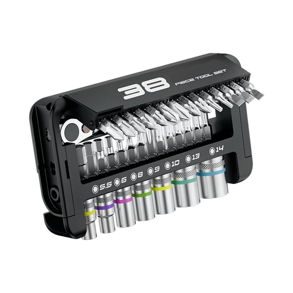 Lynono Comprehensive 38 Piece Socket Wrench Set Magnetic Socket Tool for Professional