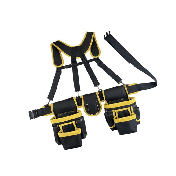 Lynono Contractor Tool Storage Bag Ergonomic Two Shoulder Support For Builders