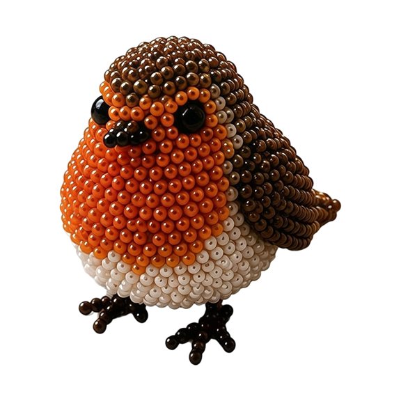Lynono Delicate Handcrafted Bead Weaving Beaded Bird Suitable For Ornaments AndG1ftFun Educational Weaving Beaded Kit With Various Realistic Bird Models To Create