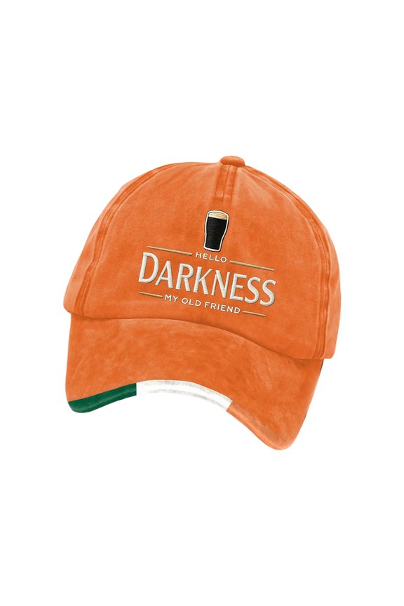 Distressed Baseball Cap Sunhat With Hello My Friend Embroidery And Black Beer Design Adjustable For Men Women