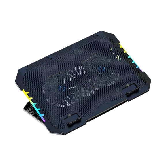 Lynono Double Fan Laptop Coolers Pad Adjustable SpeedP1ast1cBase For PC Office Gaming
