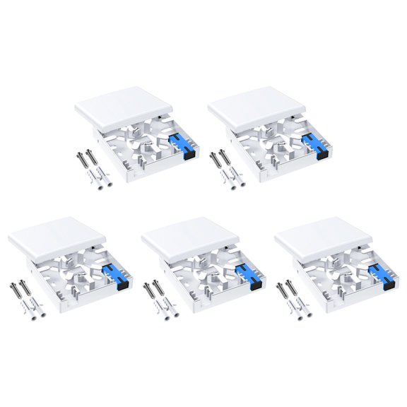 Lynono Double Port Fiber Opticals Junction Box 86 Type for SCs Connectors for Home Networking