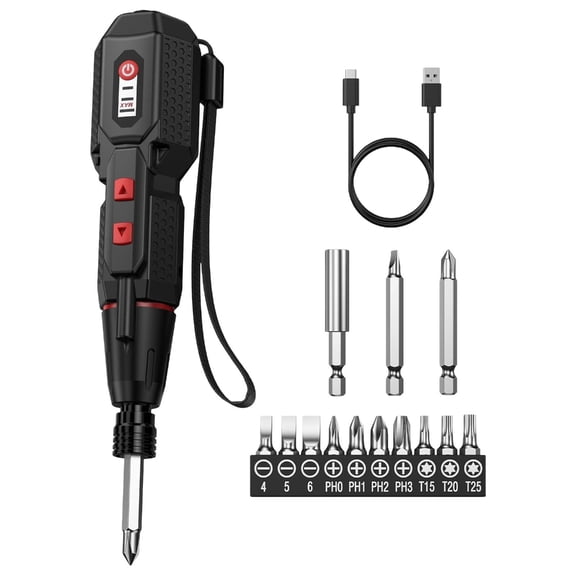 Lynono Ergonomic Electric Screwdriver 4.2V With Interchangeable Bits Fast Charging