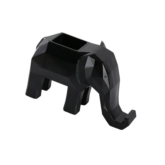 Lynono Geometric Elephant Phone Stand And Pen Stand Multifunctional Resin Pen Container For Home Office Desk Organization