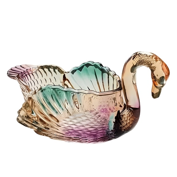 Lynono Glass Crystal Candy Dish,Candy Plate,Decorative Jewelry Tray,Biscuit Containers Food Storage,Bird Centerpieces Bowl