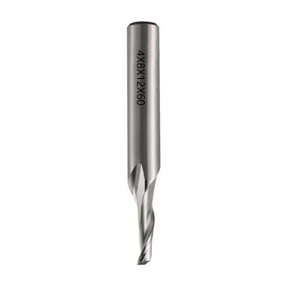 Lynono HSS Single Flute Spirals End Mill Accuracy Router Bit For Aluminum and Metal Cutting Milling Cutter Tool 8mm Shanks