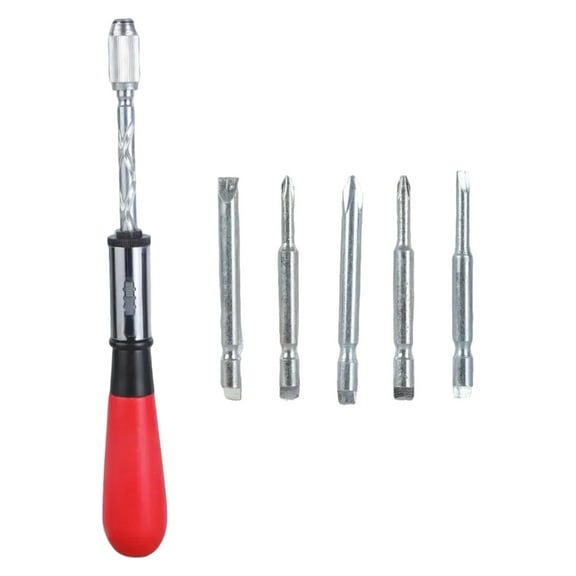 Lynono Hand Pressing Ratchet Screwdriver Tool Semi Automatic Spirals Screw Driver