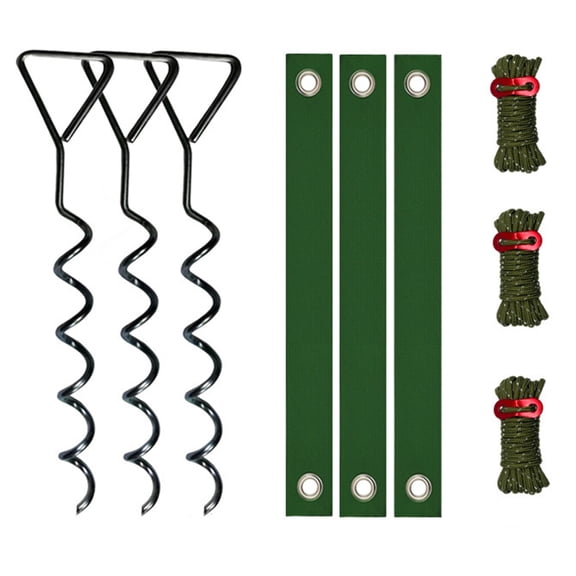 Lynono Heavy Duty Helical Tree Stake Kit with Easy Removal Garden Camping Applications