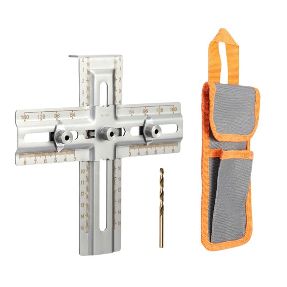 Lynono High Accuracy Drilling Jig Hole Locator Tool For Mounting Handles On Door And Drawers