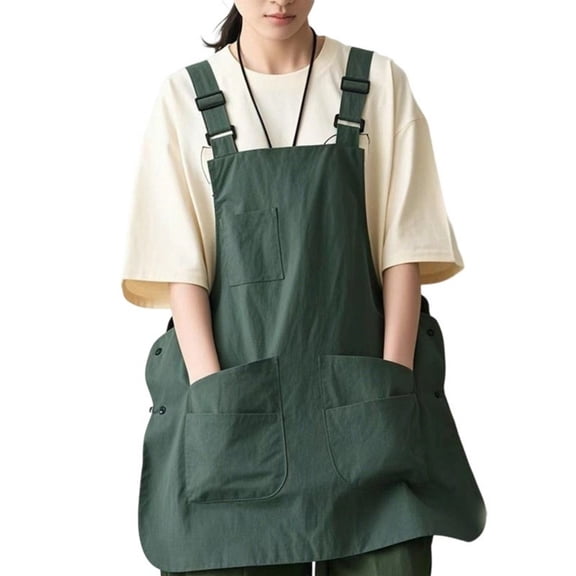 Lynono Kitchen Apron Water Resistant Cooking Apron For Chefs Baristas And Hairdressers