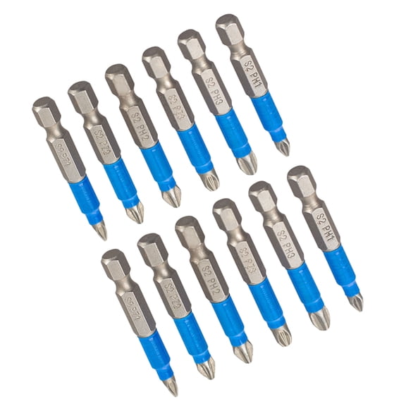 Lynono Magnetic Screwdriver Bit Set Steel 1/4inch Shank Electric Screwdriver Bit Crossed Head Impact Screw Driver Bit