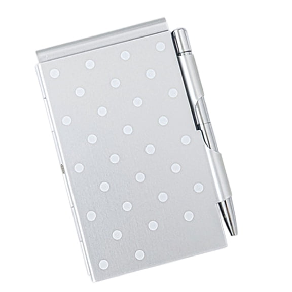 Lynono Metal Memo Pad With Ballpoint Pen Pocket Journal Notepads for Daily Journaling