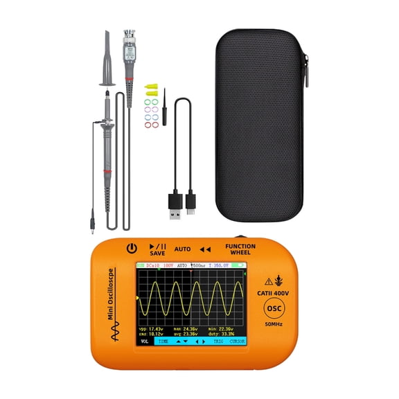 Lynono Mini Double Channel Oscilloscope Signals Generator with 200MSa Sampling Rate ABS