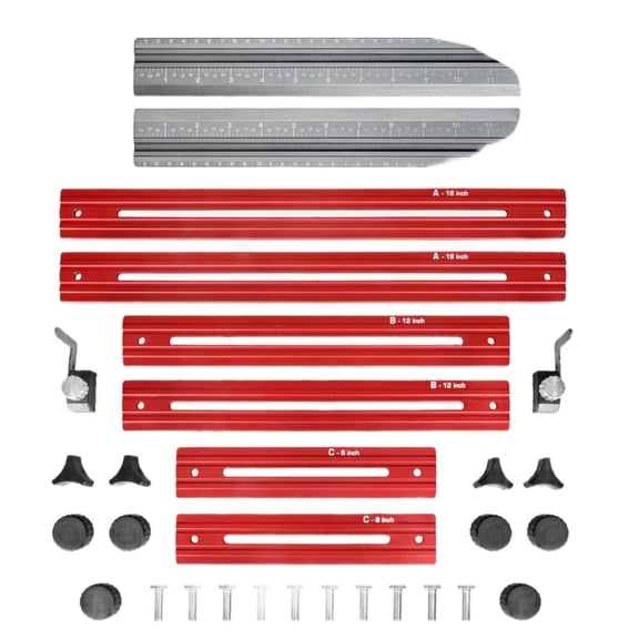 Lynono Multifunctional Stair Treads Template Tool Stair Treads Double Scale Adjustable Aluminum Stair Treads Measuring Tool