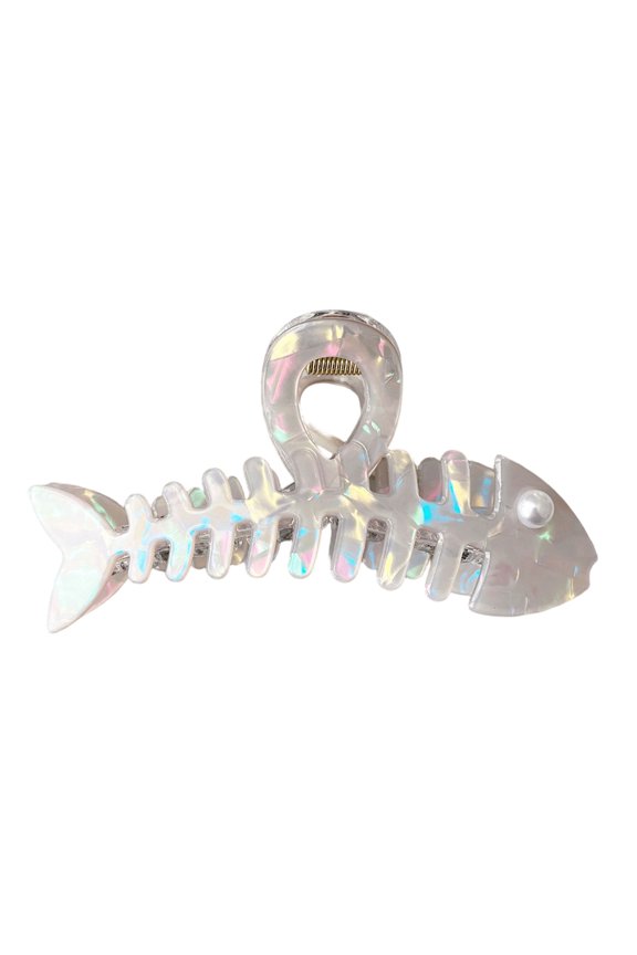 Nacreous Fish Bone Hair Claw Clip Gentle On Hair Perfect For Various Outfits