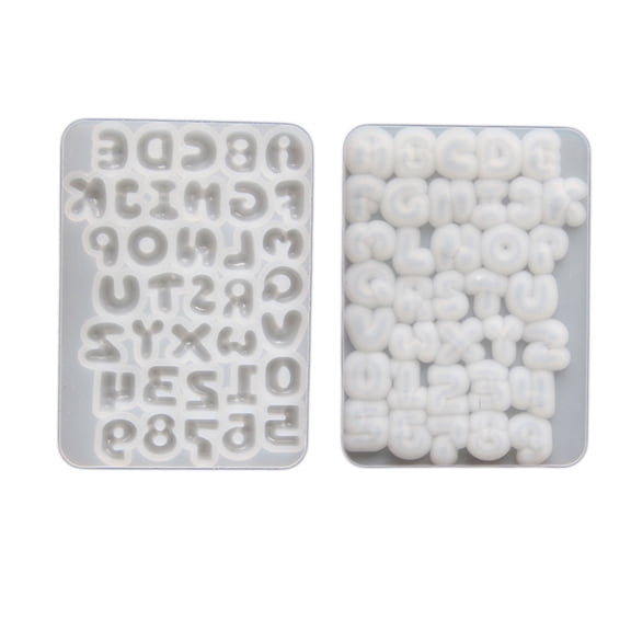 Lynono Number Letter Resin Silicone Molds For Making Decorative Keycap Charm Keyboard Ornament and Epoxy Resin Craft Project
