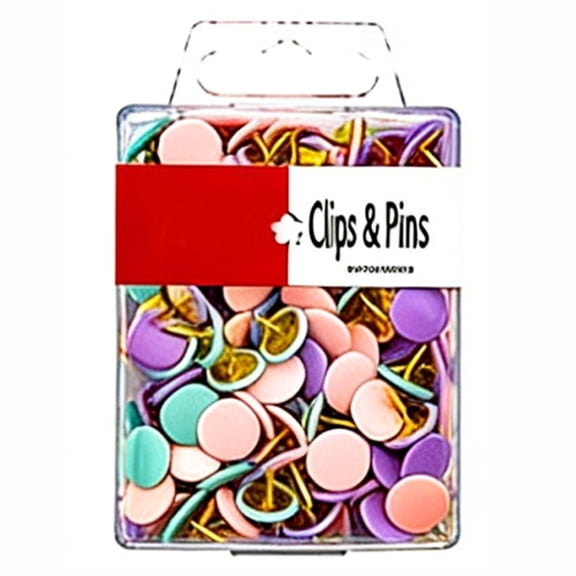 Lynono Pack of Drawing Pins for Pin Board Thumb Tacks withP1ast1cHead & Steel Points