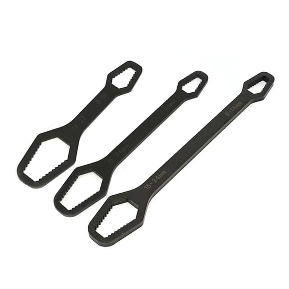 Lynono Practical Double Head Wrench Set 15cm 23cm 27cm Carbon Steel Maintenance Tool