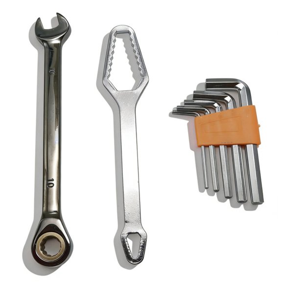 Lynono Professional Iron Tightening Wrench Collection Double End Wrench Perfect For Tightening Nut And Bolts Efficiently