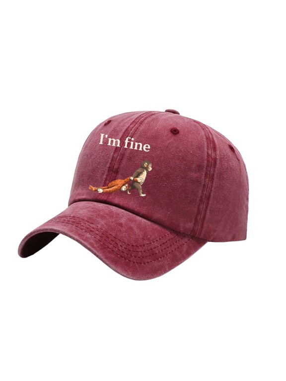 Punch Monkey Printing Baseball Cap ForAdu1tAnd Kids Soft BreathableDa-Hat Adjustable Headwear for Everyday Wear