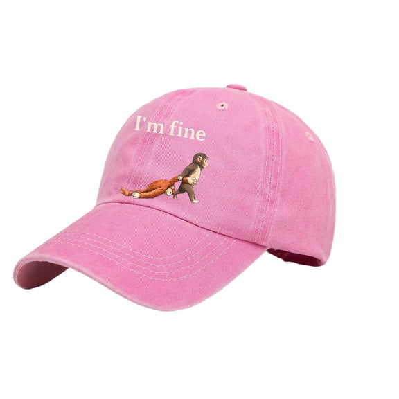 Lynono Punch Monkey Printing Baseball Cap ForAdu1tAnd Kids Soft BreathableDa-Hat Adjustable Headwear for Everyday Wear