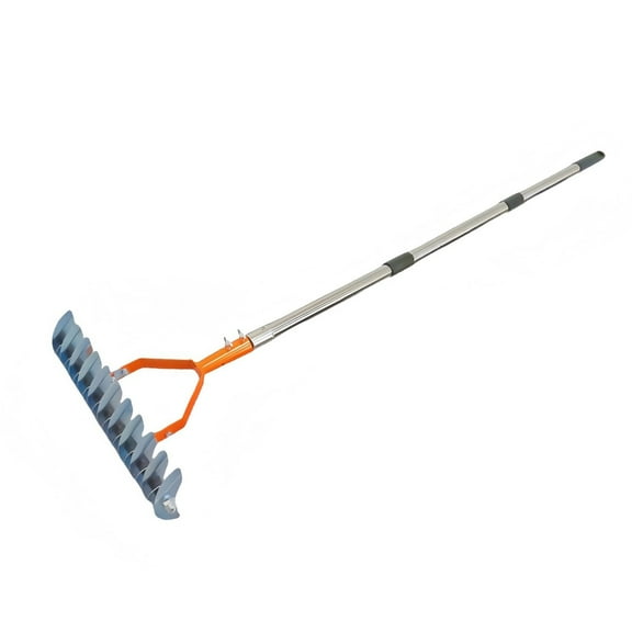 Lynono Quick Disassembly Lawn Rakes With Optimized Tines Spacing Durability Metal Design For Leaf Collection Yard Maintenance