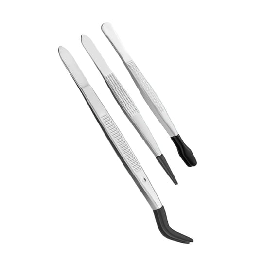 Lynono Rustproof Tweezers With Protective Silicone Tip Secure Handling Of Small Objects In Various Environment