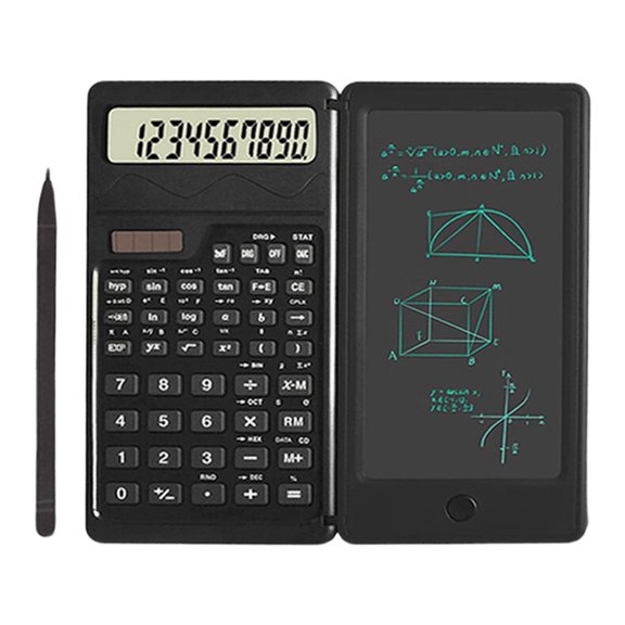 Lynono Scientific Calculator And Writing Tablet Solar Battery Operated Foldable Design
