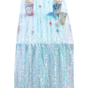 Lynono Shimmering Table Runner Sequined Table Cloth For Wedding Centerpiece Decoration