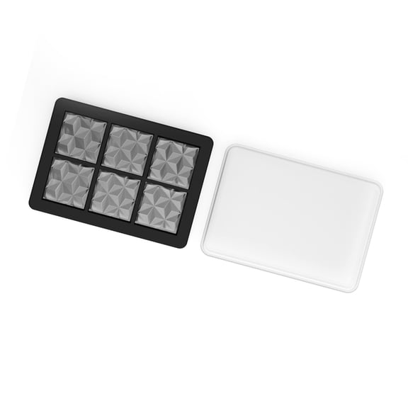Lynono Silicone Ice Molds With Unique Crystal Pattern Ice Cubes Tray with Removable Lid Kitchen Essential