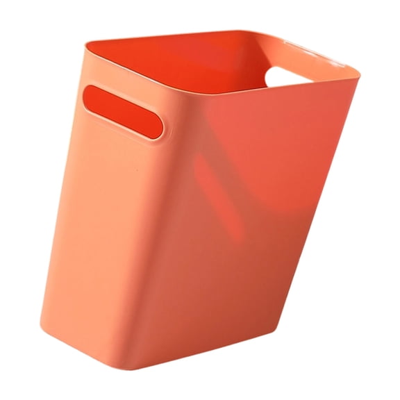 Lynono Space Saving Open Top Trash Can Square Shape Garbage Bin Thick PP Waste Basket Without Lid For Home Bathroom Kitchen