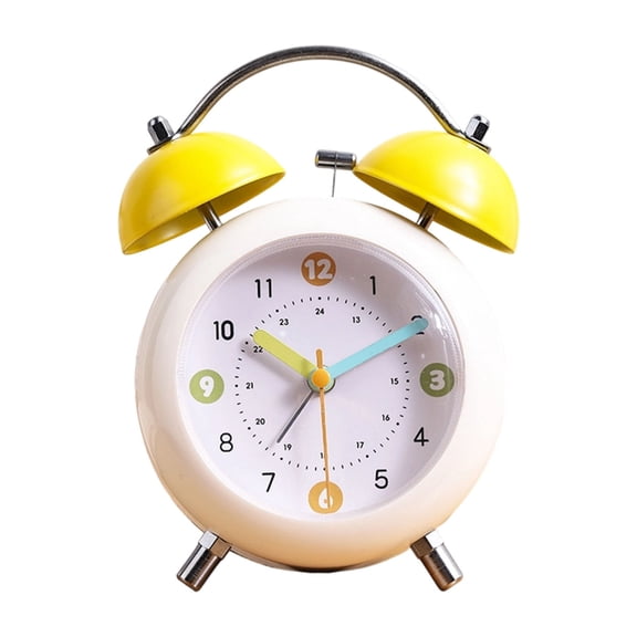 Lynono Stylish Drum Shaped Metal Alarm Clock For Students Professional All Age Groups
