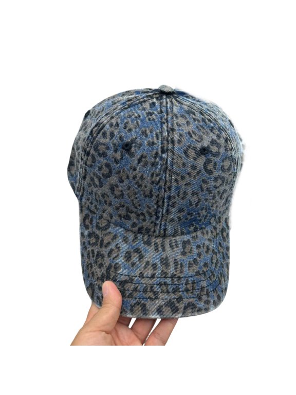 Stylish Leopard Pattern Baseball Cap Breathable Cotton Casual Hat For Daily Wear