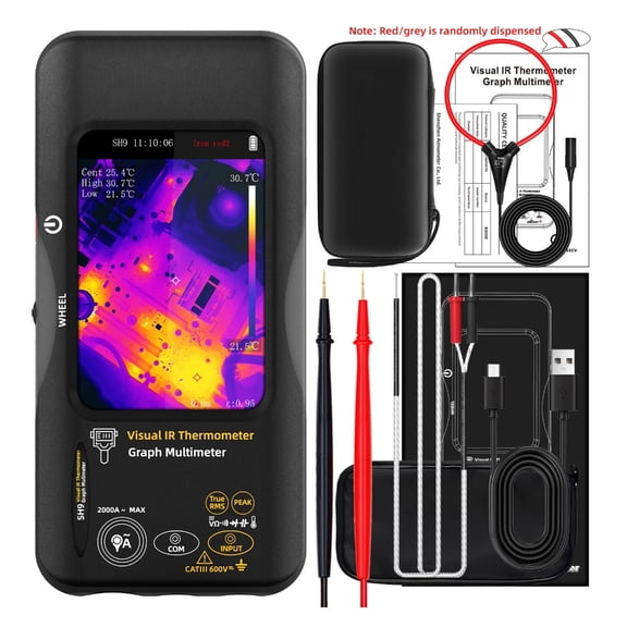 Lynono Thermal Imaging Multimeter Thermal Imaging Device with Live Heat Distribution Analysis for Building Diagnostics