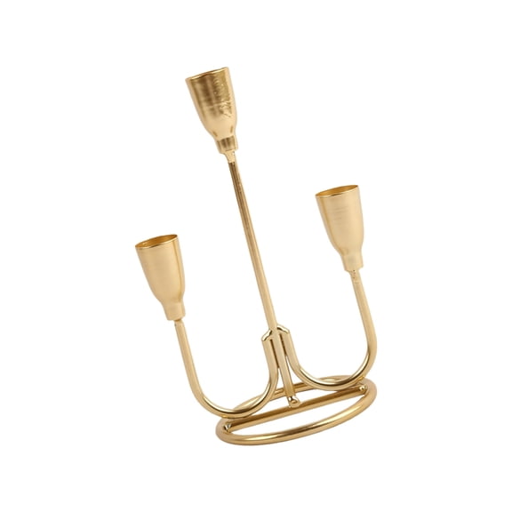 Lynono Traditional 3 Branch Candleholder Metal Candelabra For Dining Table SettingG1ftIron 3 Arm Taper Candlestick Holders Retro Metal Candelabra For Wedding Decors