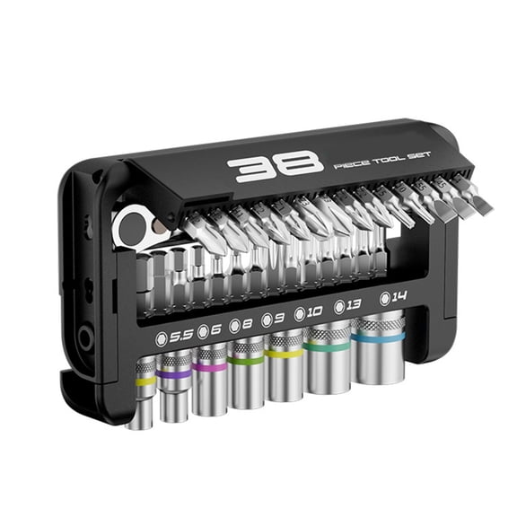 Lynono Versatile 38 in 1 Socket Wrench Set Screwdriver with Magnetic Feature Case