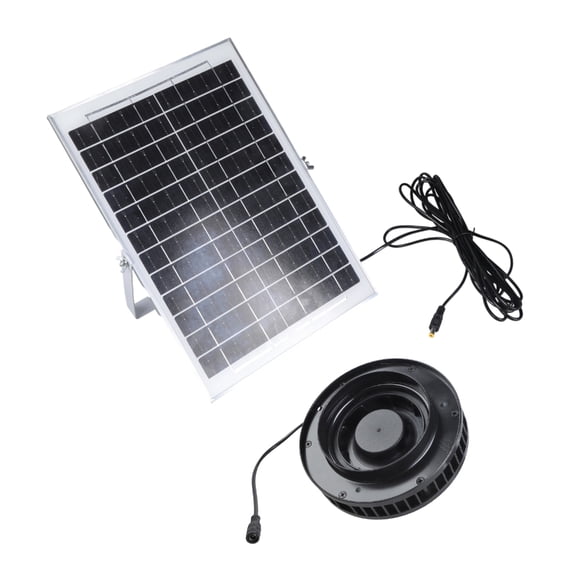Lynono Waterproof 110mm Ventilation System 15W Solar Panel Included Motor Roof Ventilator set for Sheds Container Houses