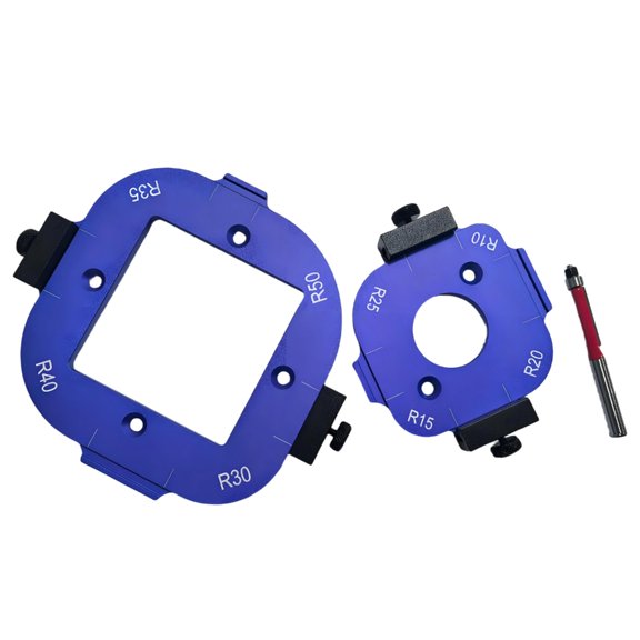 Lynono Woodworking Router Templates R10-R50 Radiis Jigs Cutting Fillet Template Aluminum Round Corner Mold